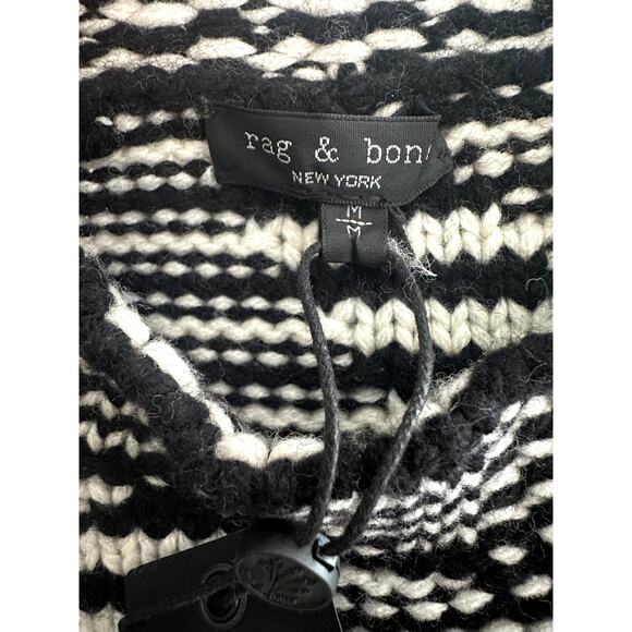 Rag & Bone Willow Striped Wool  Mockneck Sweater Size Medium - Picture 8 of 11